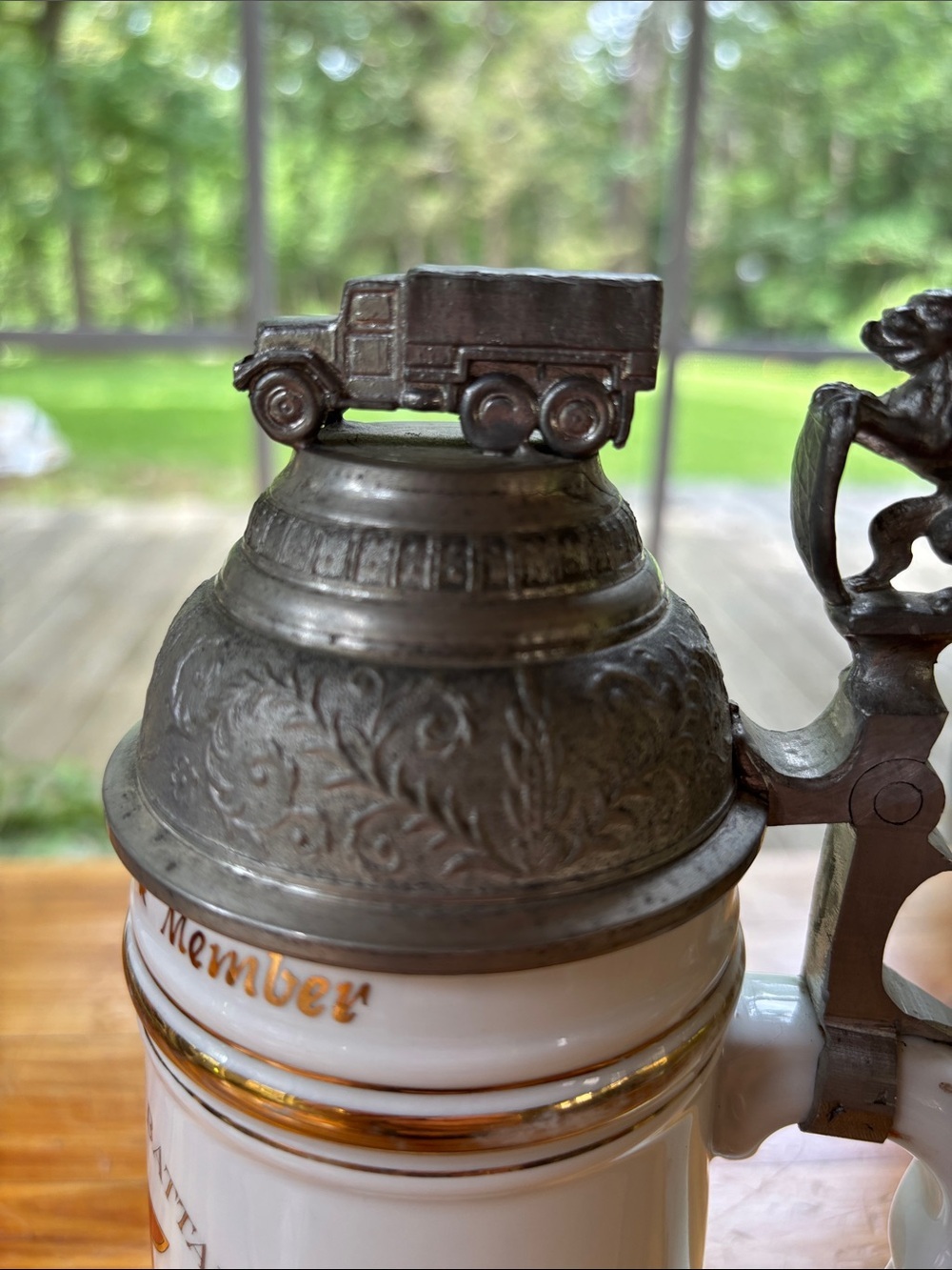 Vintage Beer Stein 6th Transportation Battalion 1958 Given To Honorary Member - Picture 11 of 16